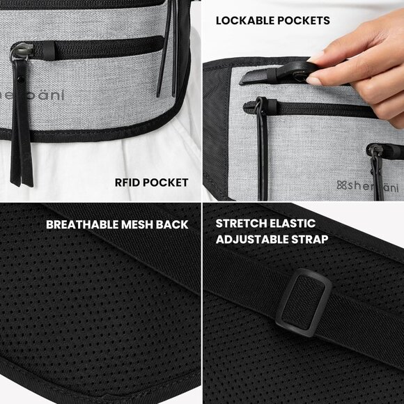 Sterling Lite Water-Resistant Travel Belt Bag for Women with RFID Blocking - Picture 4 of 8